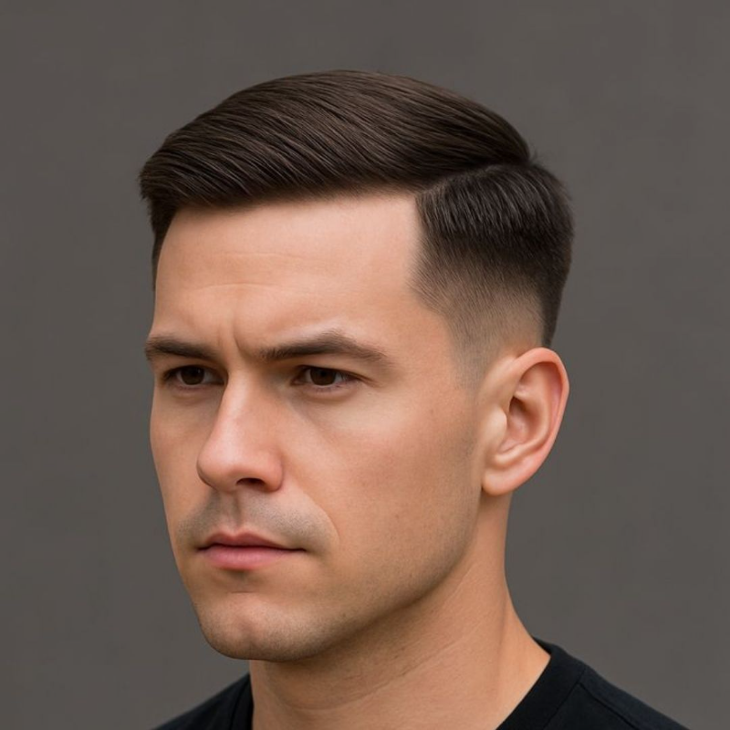 potongan rambut pria wajah oval